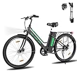 ELEKGO 26 Zoll E-Bike, 36V Abnehmbarer Akku, Elektrofahrrad für Damen...
