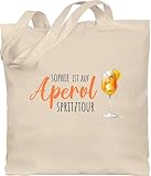 Baumwolltasche - Karneval Accessoire Fasching - Ist auf Aperol mit Name...