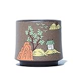 GJGHKLHL Lila Ton Teetasse NI Jiangnan Handbemalte Teeschale Handgemachte