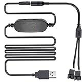 VISSQH 12V PC Lüfter Drehzahlregler,USB DC 5 V Step up zu 12V 2 polig Fan...