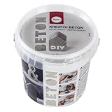 Rayher 34152000 Kreativ-Beton, Eimer 1 kg, silber, Bastelbeton zum Basteln,...