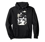 Weg durch die Wüste mit Fußspuren und Kaktus Pullover Hoodie