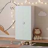 [en.casa] Kinderkleiderschrank Sandnes Garderobenschrank für Kinder 123 x...