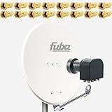 Premium X Set Fuba DAL 800 W 80cm Schüssel Alu Spiegel Weiß mit DEK 818...