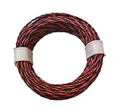 Beli-Beco Kupferlitze 2-adrig verseilt 2 x 0,04mm², 10 m rot/schwarz