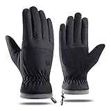 WDCDYQDH Herrenhandschuhe aus Samt, Vollfinger, Touchscreen, zum Fahren,...