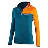 Black Crevice Damen Second Layer mit Kapuze in petrol/orange I Größe 38 I...