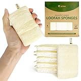 AIRNEX Natürlicher Luffa Spülschwamm – Kompostierbarer und...
