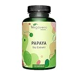 BIO PAPAYA Kapseln Vegavero® | Hochdosiert: 1400 mg Extrakt | 120 Kapseln...