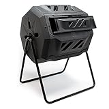 Wiltec Trommelkomposter mit 160 l Komposttrommel, Kompostbehälter aus...