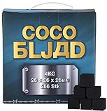 Coco Bljad - 4 KG Shisha Kohle aus Kokosnuss - Für BBQ, Grill &...