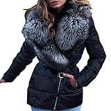 Daunenjacke Damen Winter Warm Glänzend Steppjacke Damen Leicht mit Kapuze...