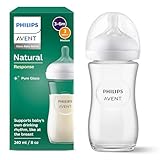 Philips AVENT Babyflasche Natural Response aus Glas – Babyflasche, 240...