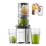 AMZCHEF Entsafter - Slow Juicer mit 120MM Breite und Größere...
