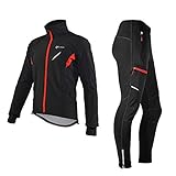 ROCKBROS Winter Fahrradbekleidung Herren Fahrrad Jacke + Hose Set Radjacke...