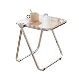 Acryl-Klapptisch, transparent, zusammenklappbar, stabiler Metallrahmen,...