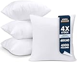Utopia Bedding 4er Set Kissenfüllung 40 x 40 cm, Innenkissen Füllkissen...