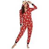 Alaiyaky Weihnachtsroter Pyjama (Damen, S)