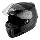 JDC volles Gesicht Motorrad Helm - Prism - Schwarz - L