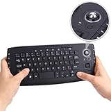 TKMARS 2.4G Funk Tastatur Wireless Keyboard and Mouse mit Trackball Maus...