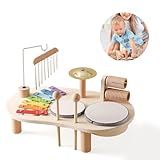 Schlagzeug Für Kinder Aus Holz, 7 In 1 Musik Kinderspielzeug, Montessori...