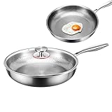 Byeaon Titanium Hammered Pan Pro, Titanium Antihaft-Pfanne, gehämmerte...
