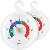 Doppelpack Kühlschrankthermometer Zifferblatt Kühlschrank Thermometer, 65...