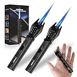 Jet Feuerzeug 2PCS Stabfeuerzeug mit Kompass Sturmfeuerzeug Camping...