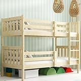 Interbeds Etagenbett Hochbett Stockbett aus Kiefernholz roh mit Leiter und...