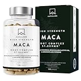 Maca Kapseln Hochdosiert 57000mg | 100:1 Maca Schwarz Wurzel Extrakt (Black...