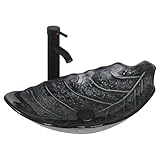 ZealWe Waschbecken Aufsatzwaschbecken Glas, Waschbecken Aufsatz Waschschale...