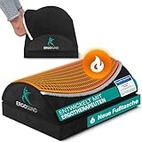 ERGOSUND Fußstütze Schreibtisch [mit verbesserter Flausch-Fußtasche]...