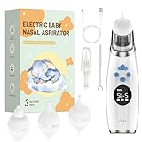 Nasensauger Baby, Nasensauger Baby Elektrisch für Babys mit 3 weichen...