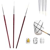 Nagel Pinsel Set, 3 Stücke Nagel Liner Pinsel, Bürste, Nail Art...