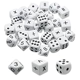 CONNECTION 30 Stück Mathe Würfel 15mm Acryl Unterrichtswürfel 10...