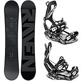 RAVEN Snowboard Set: Snowboard Solid Steel + Bindung Fastec FT360 Black...