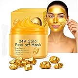 24K Gold Anti-Aging Peel Off Maske – Gold Peel Off Maske Gesichtsmaske...