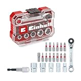 Original Einhell XS-CASE 21-tlg. Bit- und Steckschlüssel-Set (25-mm-Bits,...