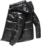 Juankrynord Gesteppte wattierte glänzende Dicke Herrenjacke ultraleichte...