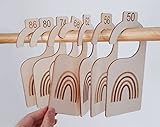 7 Stück Schrank Größe Teiler, Baby Größentrenner aus Holz, baby...