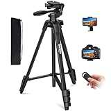 GRIFEMA Kamera Handy Stativ, 140 cm Aluminium Fotostativ für Handy und...