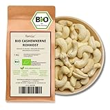 Kamelur 1kg BIO Cashewkerne Rohkost - Ganze Cashew Nüsse, unbehandelt und...