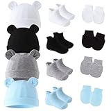 Babymütze Neugeborene Baby Mütze und Handschuhe Socken Set Winter Newborn...