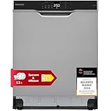 Telefunken Geschirrspüler Unterbau 60 cm, Spülmaschine Silber, 12...
