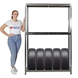 PROREGAL Reifenregal Ragnar HxBxT 180x120x40cm bis zu 8 Reifen auf 2 Ebenen...