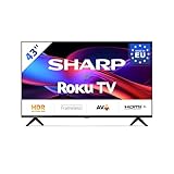 Sharp 43GD2225E - 43 Zoll Fernseher (108 cm) Full HD Roku TV - Multimedia...