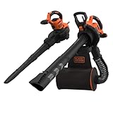 BLACK+DECKER 3-in-1 Elektro Laubsauger Akku & Laubbläser Akku (3.000 Watt,...