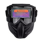Schweißhelm mit automatischer Verdunkelung, blendfreie Maske mit großem...