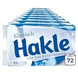 Hakle KLASSISCH Toilettenpapier– 72 Rollen, Die Sanfte Reinigung und...