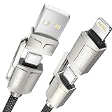 RAVIAD Multi USB Kabel, Universal Ladekabel [1M] Nylon Schnell 4 in 1...